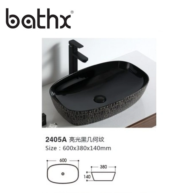 Un design moderne salle de bains sanitaires en céramique en porcelaine de la vanité lavabo navire laver main Bassin d'art
