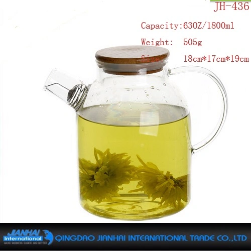 Daily Use Exquisite Hot Selling Glass Bottle Tea Pot