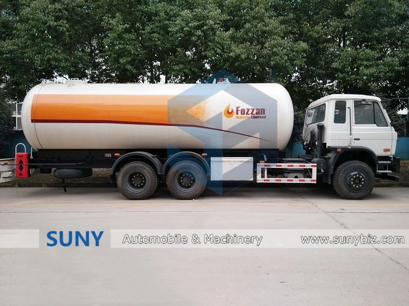 LPG Tank Load 20cbm with Gas Filling Equipment Dongfeng 210HP 6X4 LPG Tanker Truck