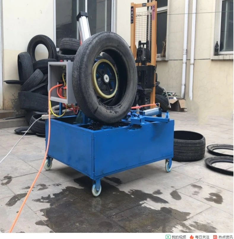 Side Wall Waste Strip Tyre Cutter Rubber Tire Bead Cutting Machine