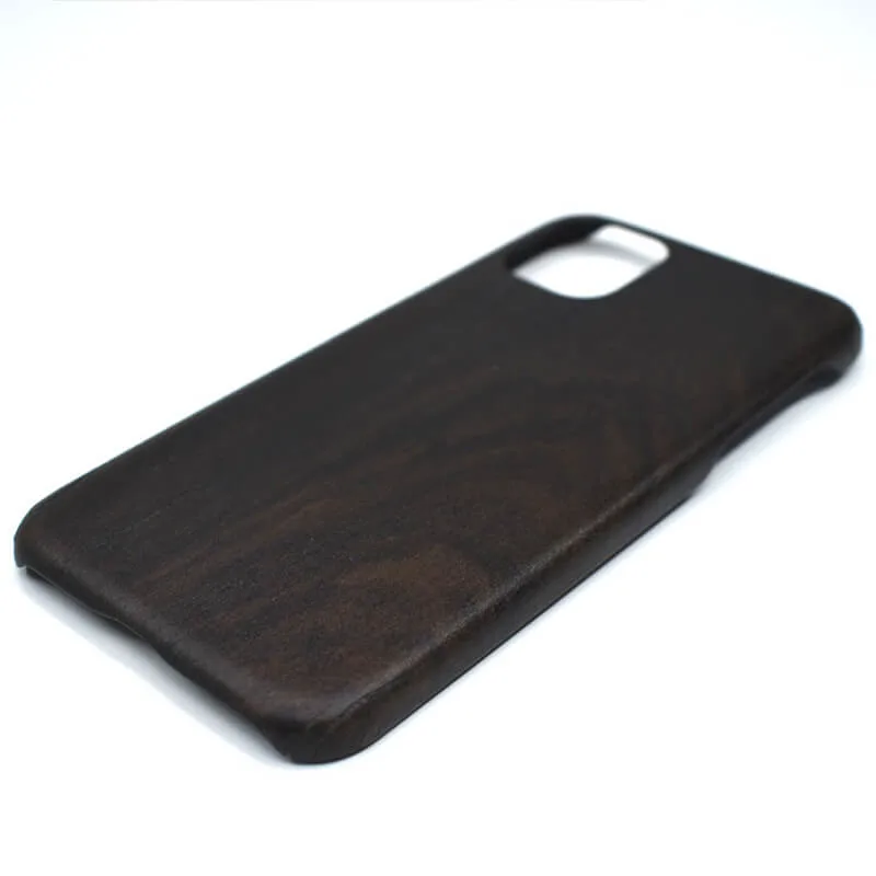 Economical Custom Design Black Ice Wood Case Phone for iPhone 11