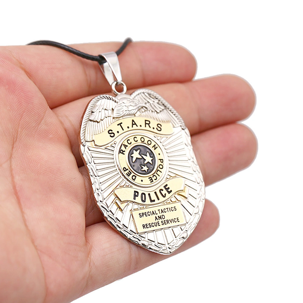 Tiger Bling Vespa Chicago Military Police 3D Metal Crafts Key Ring Game Custom Metal Crafts Necklace Nypd Racoon City Police Officer Keychain for Sale