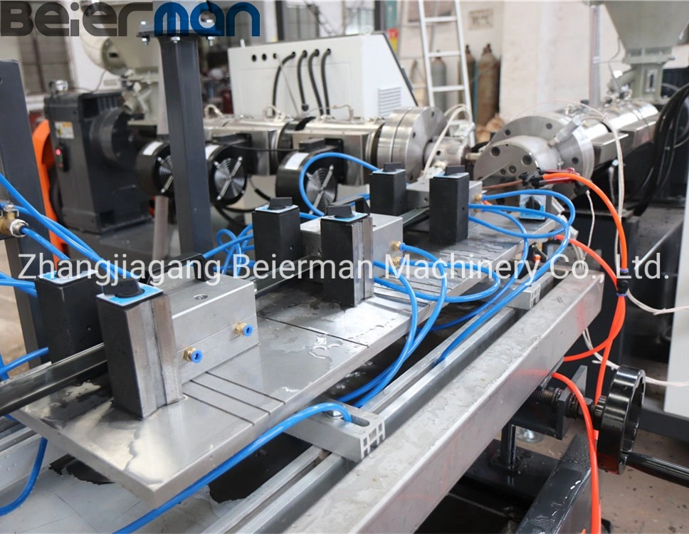 Beierman 2023 New Design Sj50 Sj45 Single Screw Co-Extrusion PVC 1-3 Colors Supermarket Price Label Tag Holder Profile Making Machine Production Line