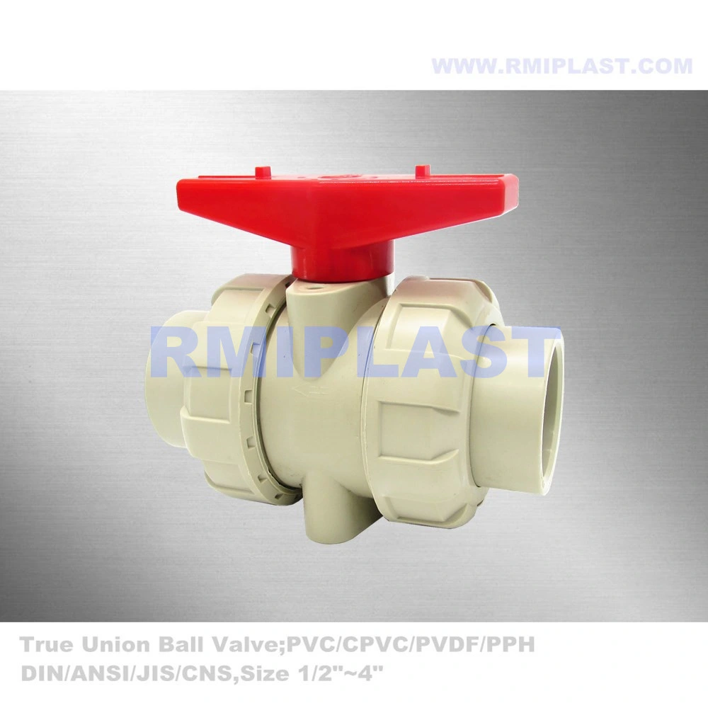 Pph Ball Valve Double Union Flange End DIN Pn10 ANSI Cl150 JIS 10K