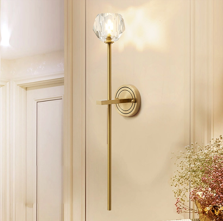 Cristal simples candeeiro de parede Sala quarto corredor Luz decorativa