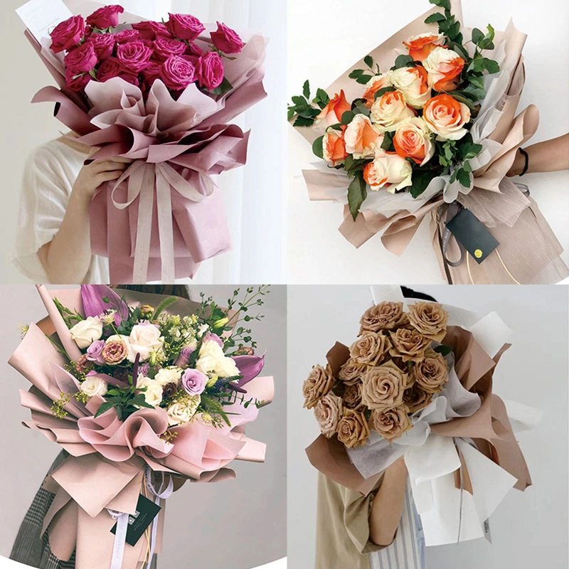 Bouquet de fleurs de mode de papier d'enrubannage