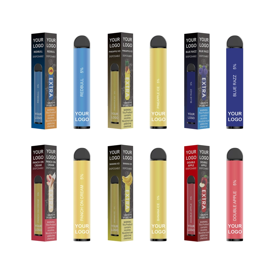 Factory Popular OEM Custom 1500 Puffs E Cigarette with Best Price Offer Vape 0% 2% 5% Nicotine Selected with Free Packaging Design