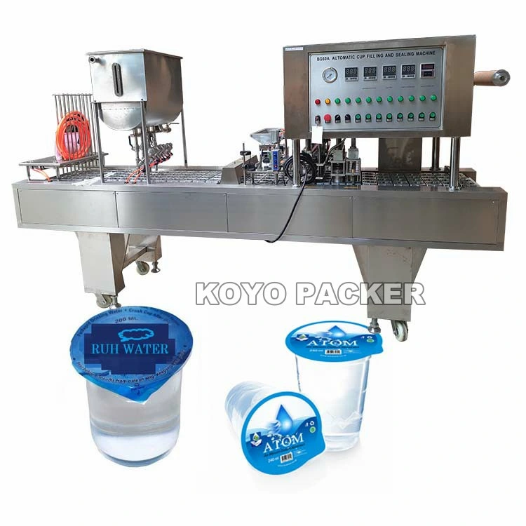 Automatic Plastic Paper Cup Filling Sealing Machine for Mineral Water Yogurt Fruit Jelly