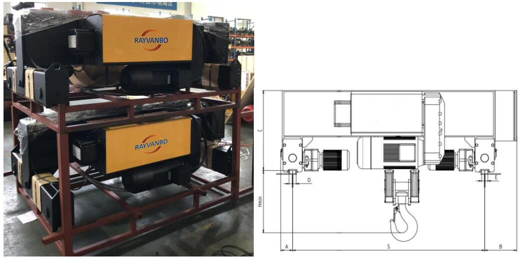 سعر المصنع 2020 أفضل البائع الأوروبي النوع Single girder Electric واير روب هوست 5 طن 10 طن للبيع