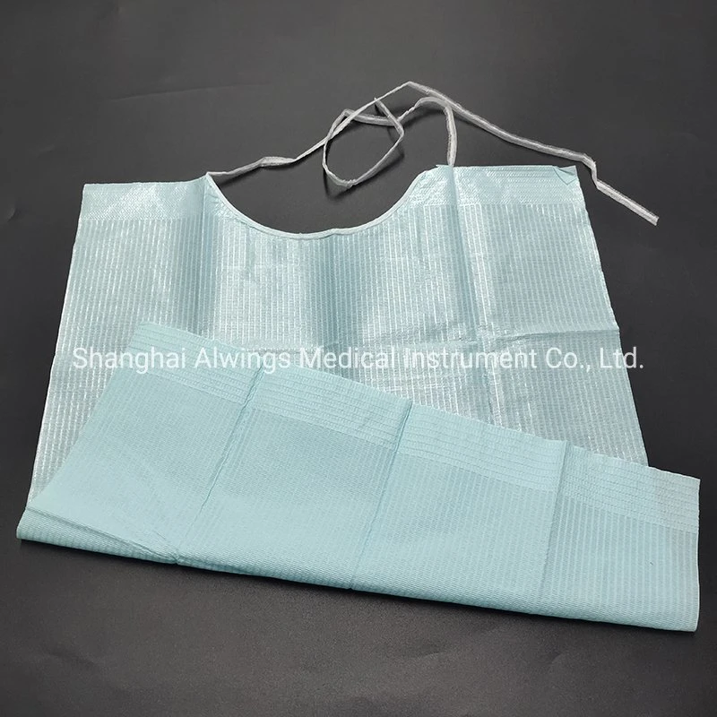 Alwings Dental Instruments Dental Disposable Bibs U-Style Towels with Tie-on Belt