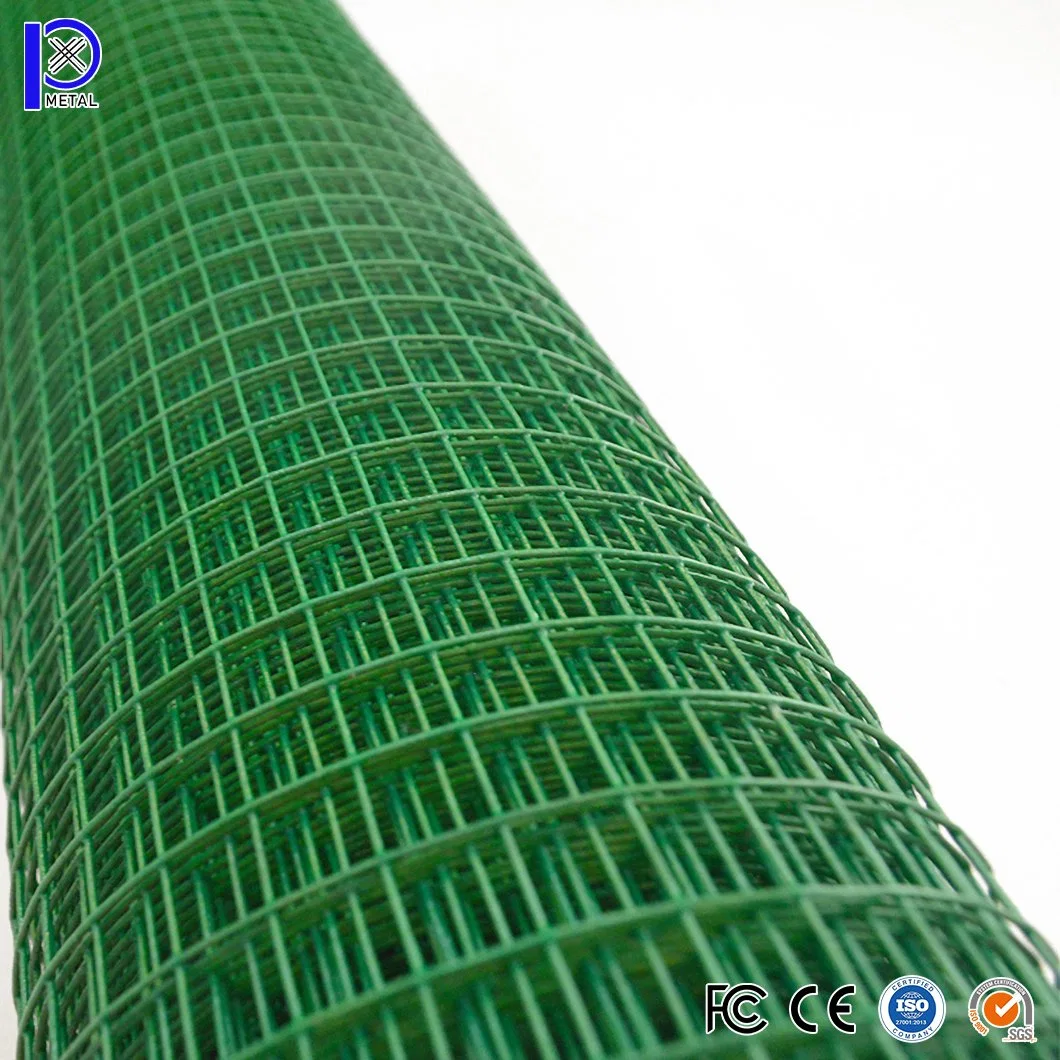 Pengxian 5/8 x 5/8 polegada revestida de PVC Green Wire Mesh China Fornecedores 12 Medidor revestido de PVC Wire Mesh utilizados para Preto Jardim Zoneamento de malha