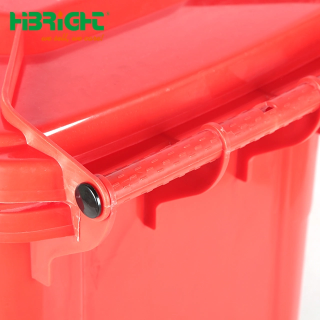 Big Capacity Colourful HDPE Plastic with Wheels Supermarket Trash Container