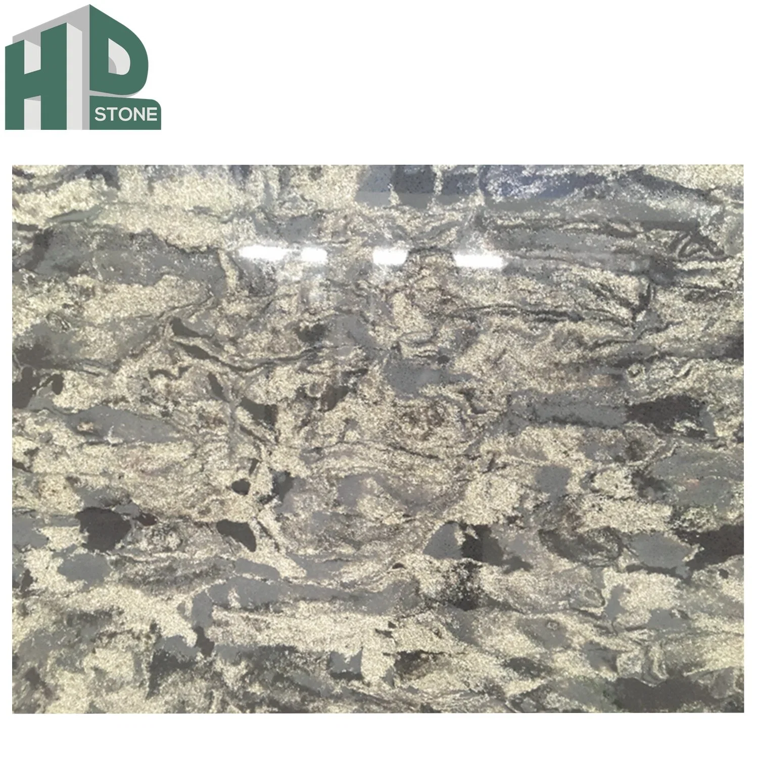 Artificial Mysterious Green Quartz Stone Big Slabs