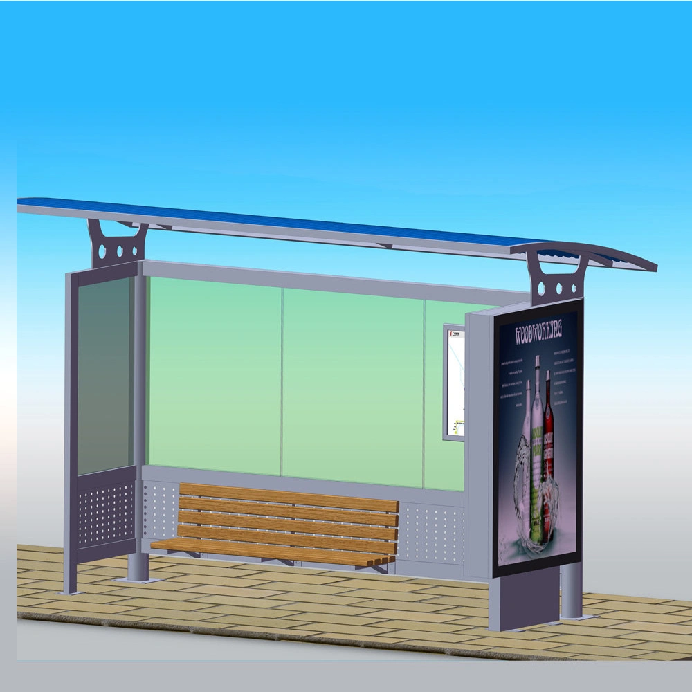 Outdoor Street Furniture Solar Bus Shelter