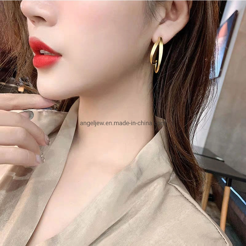 Trendy Factory Wholesale Simple Design Wholesale 925 Silver Earrings Fashion Jewelry for Gift