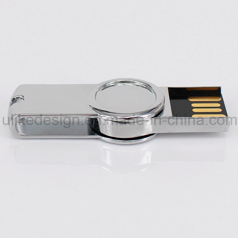 Sliver Color Metal Laser Logo Swivel USB Pen Drive USB 2.0 3.0 Flash Drive