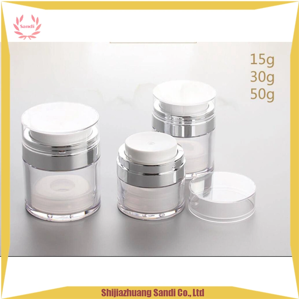 20g 30g 50g Cream Jar Wholesale/Supplier Airless Plastic Jar for Cosmetic Packaging