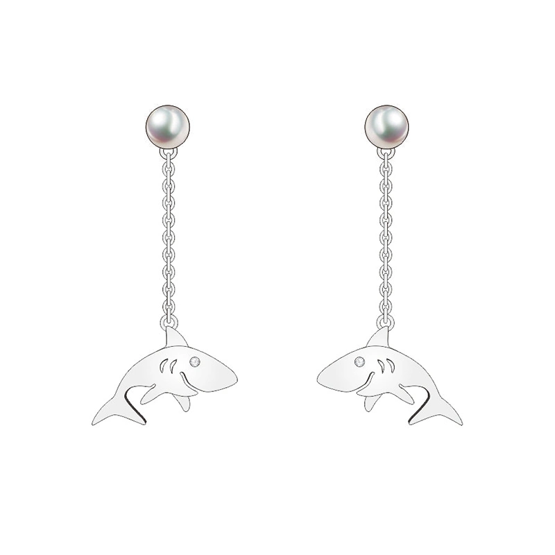 La serie Ocean Starfish Dolphin Juego de joyas de plata