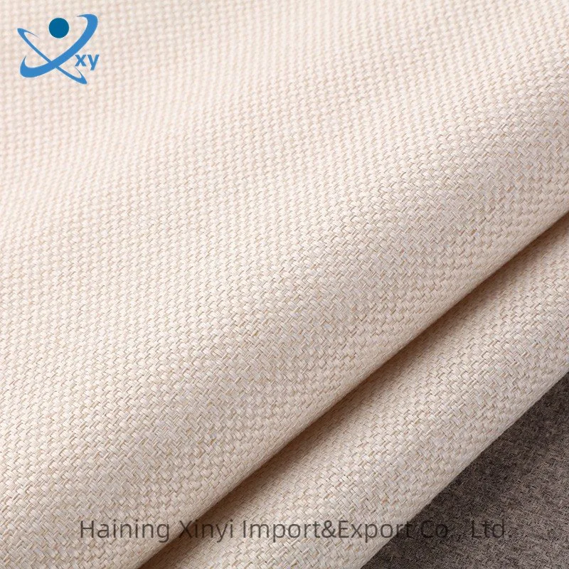 China Textile Wholesale/Supplier Fashion Upholstery Fabric Plain Linen 100% Polyester Linen Fabrics for Sofa