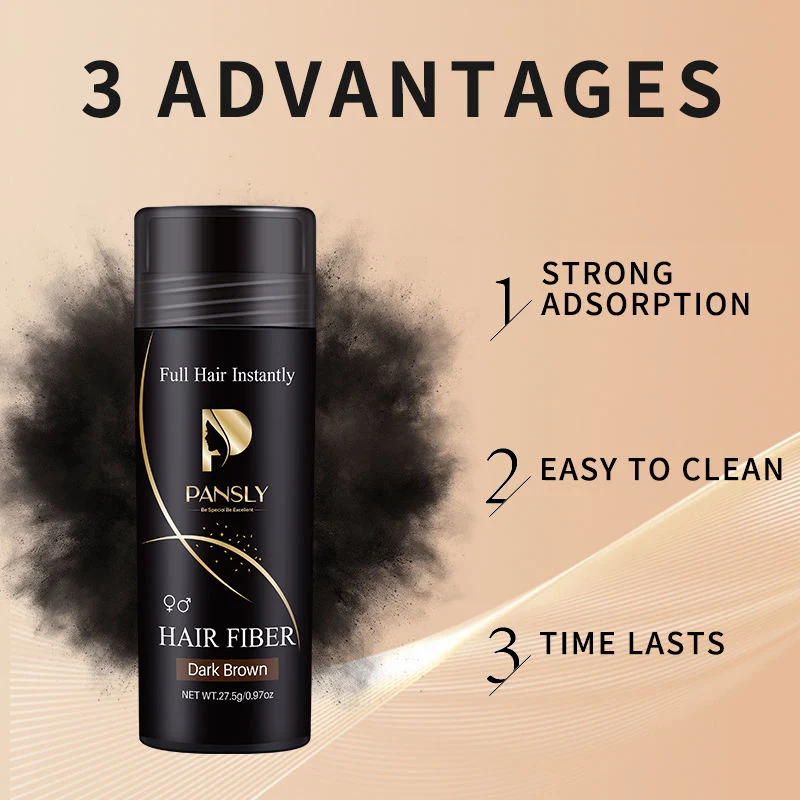 Instantly Thickening Hair Building Fibers Dark Brown Black Long Lasting Women Men Hair Powder