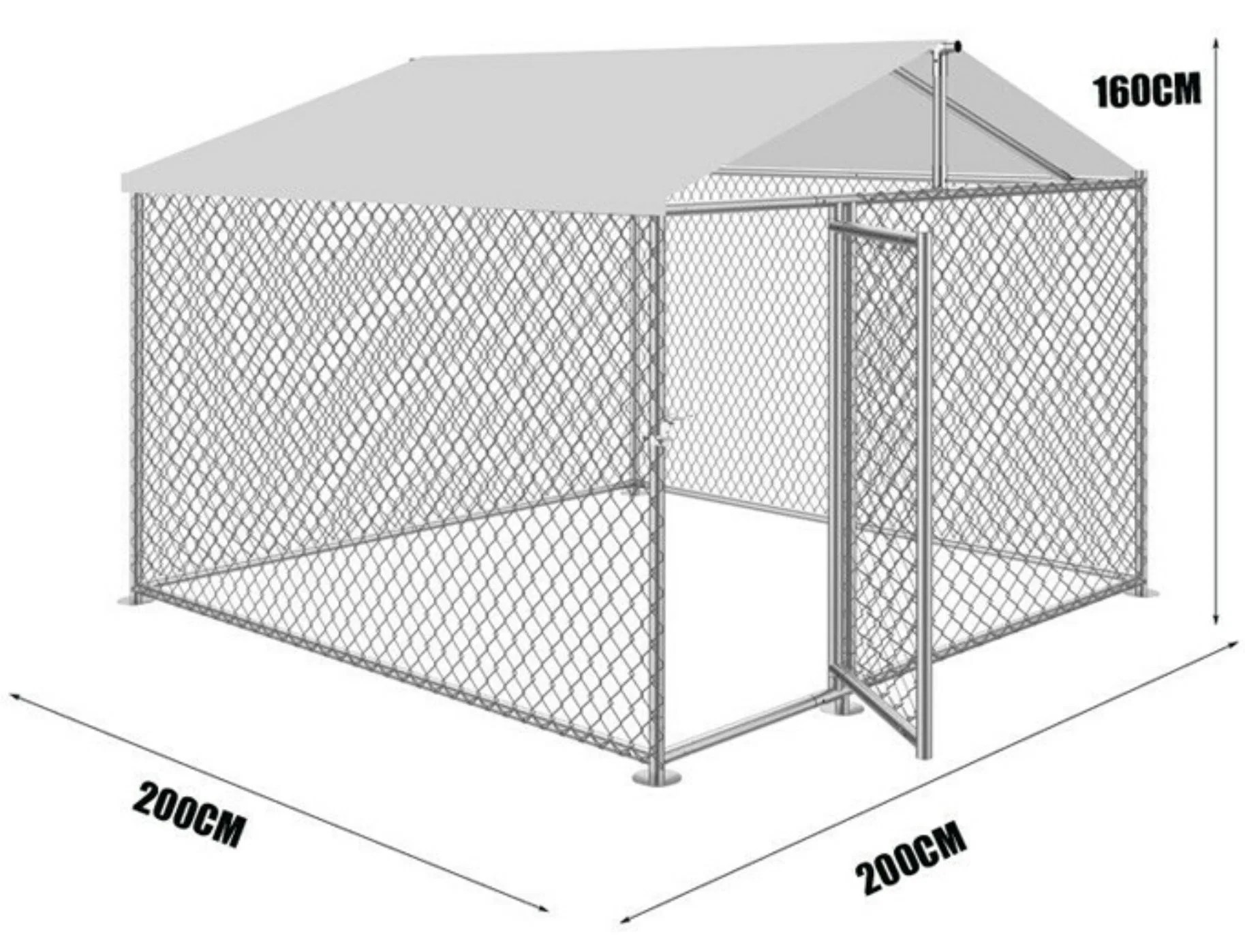 Custom Large Galvanized Iron Dog House Dog House