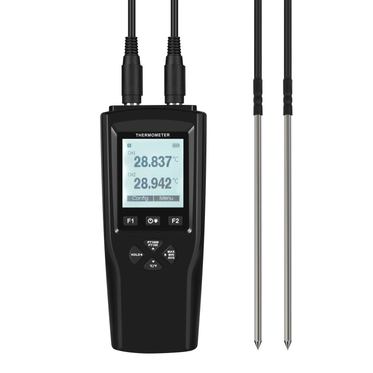 High Accuracy Industrial Grade Rtd PT100 PT1000 Thermometer with Data Logger