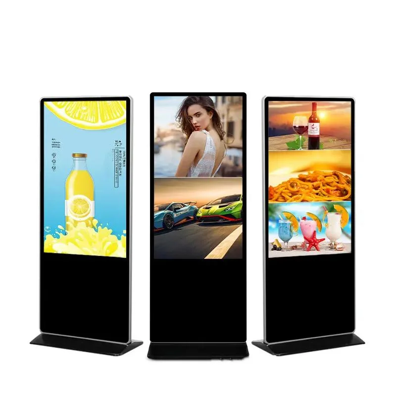 Suelo LCD TV de pantalla táctil kiosko Vertical 4K en el interior de la pantalla del reproductor de publicidad