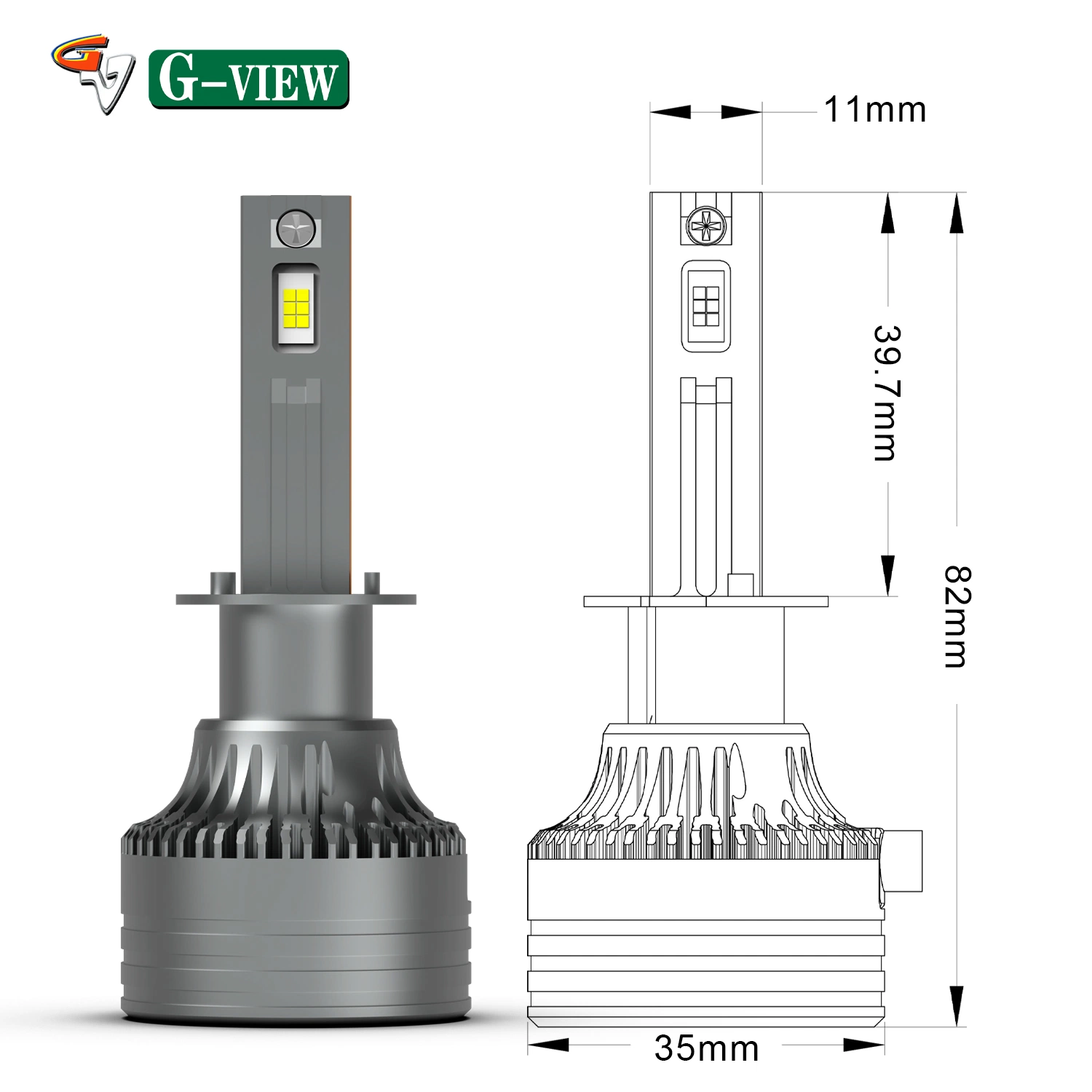 Gview G16 super canbus 220W LED Scheinwerfer H1 H3 H7 H18 H11 H8 9005 9005 Frontscheinwerfer Kfz-Zubehör