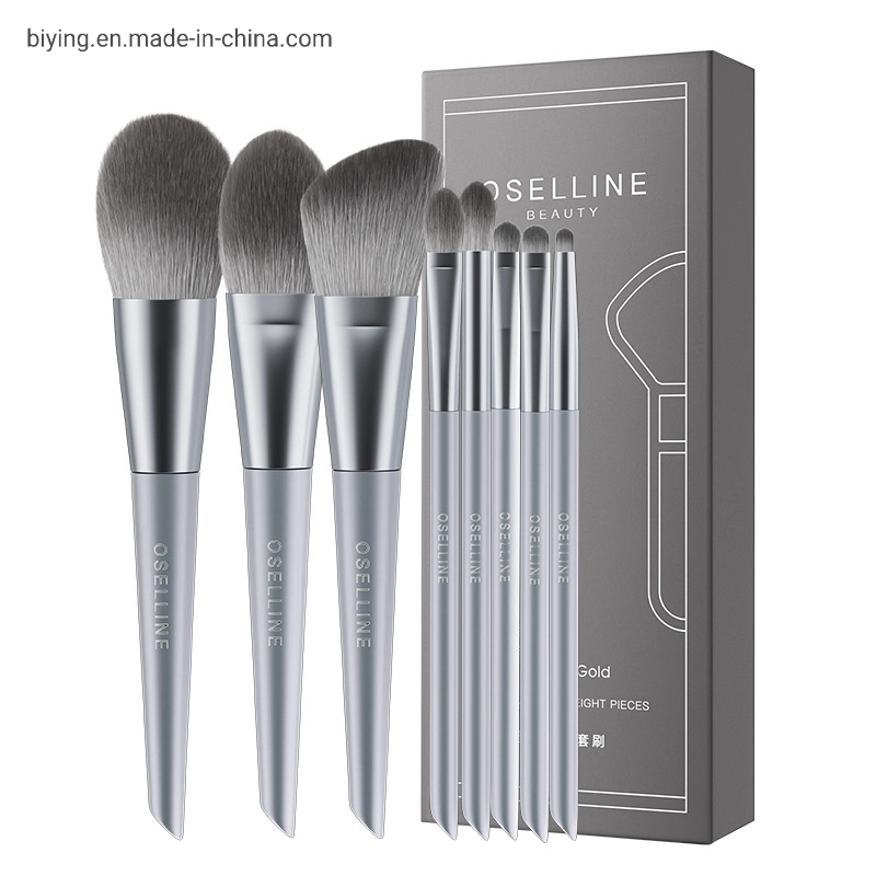 8 PCS Wholesale/Supplier Private Label Cosmetic Custom Professional Makeup Brushes Kit Eye Face Luxury Makeup Brush Set with Bag