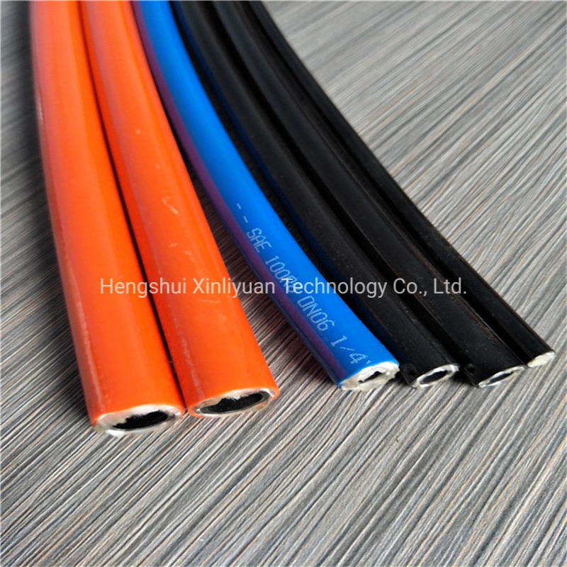 1/4 High Pressure Flexible Hydraulic Textile Rubber Hose Pipe for Pilot Lines