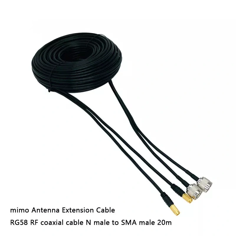 Antena de Globo diretamente da fábrica antena MIMO 2*18 dBi 2*20dBi Antena LTE 4G 20metros de cabo de Baixa Perda SMA macho para macho N cabo coaxial de RF para a Estação Base