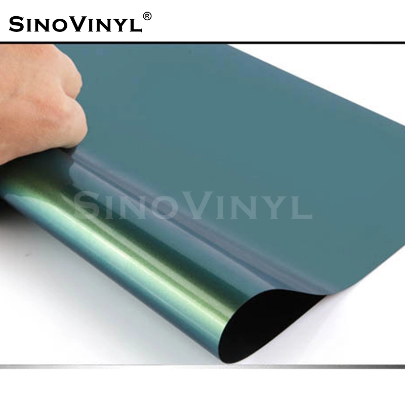 SINOVINYL Textil personalizado de PVC de camaleón térmica PU Pulse rollos de película de vinilo