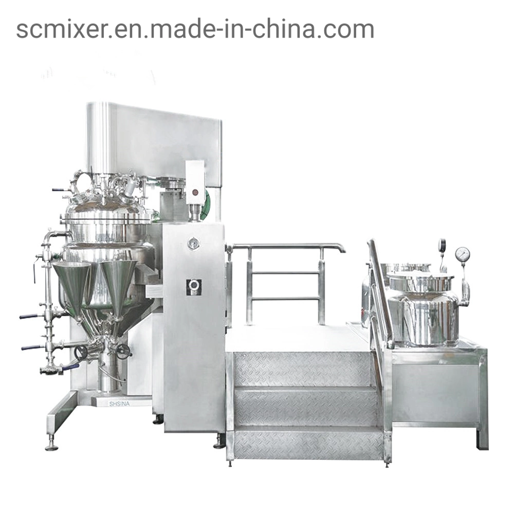 Homogenizer Mixer Hydraulic Lifting Ointment Cream Vacuum Homogenizing Emulsifier Cosmetic Food Industry Agitator