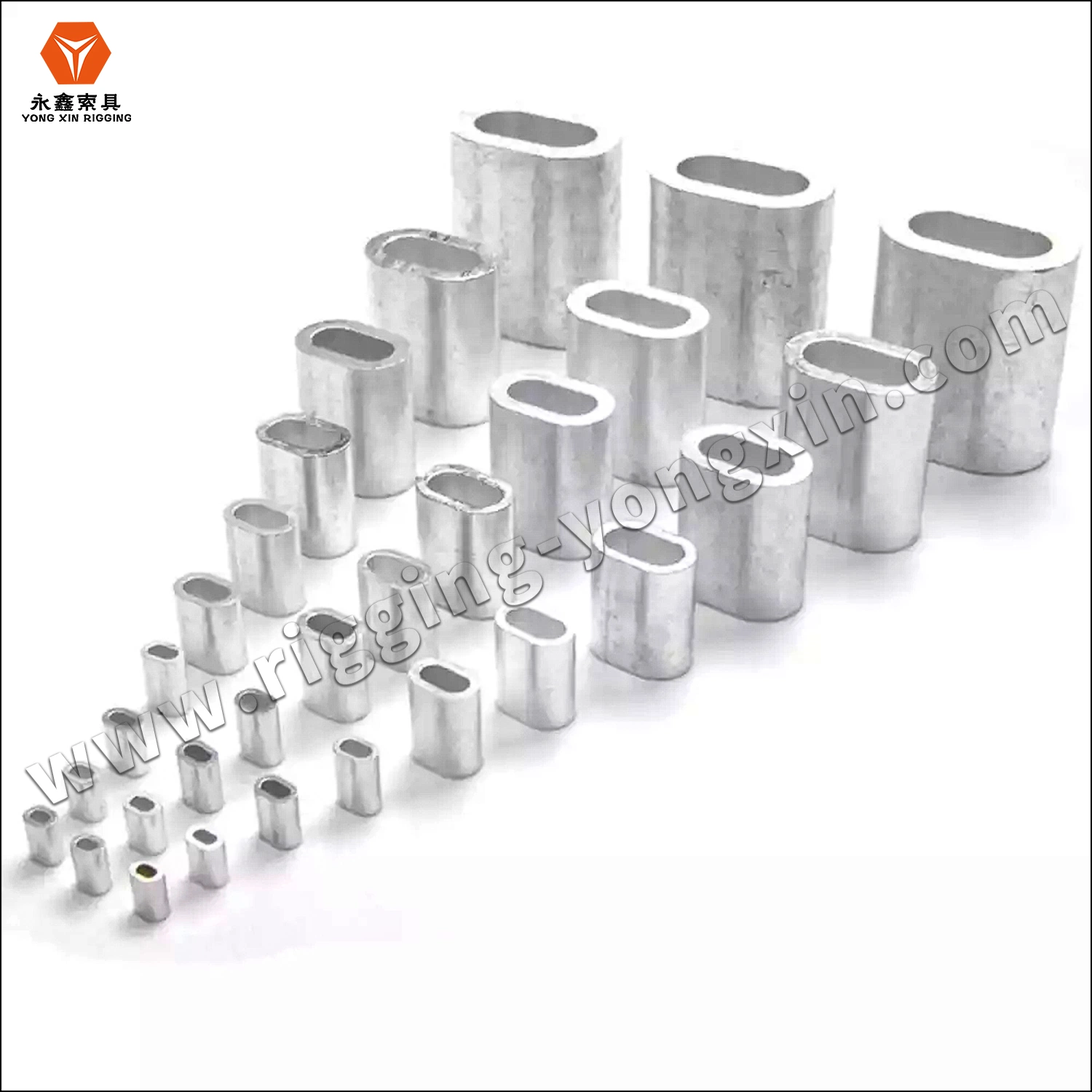 Oval-Shaped Stainless Steel Ferrule M1-M8 Wire Rope Fittings Sleeves for Steel Cable