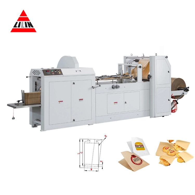 Lilin Lmd-400 Fully Automatic Bread Kraft Paper Bag Making Machine for V Bottom Bags with Two Servos