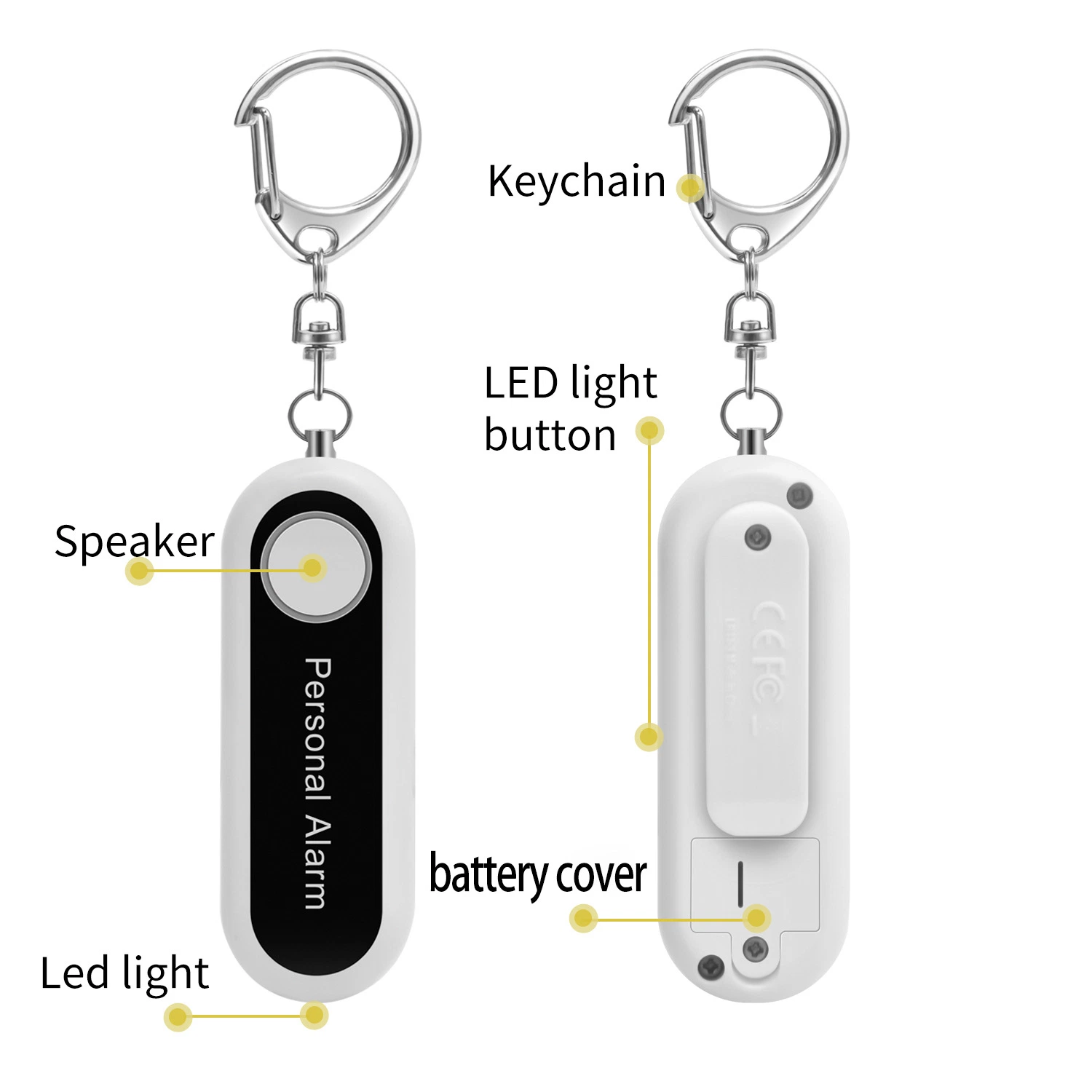 Personal Safety Survival Key Chains Set Defensive Alarm