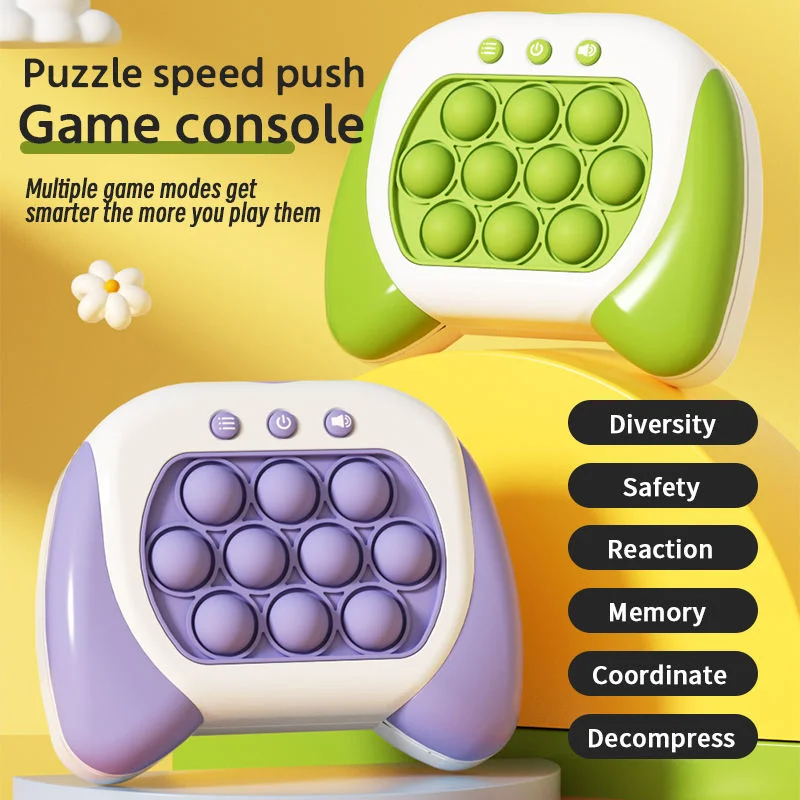 Quick Push Machine Console Game Silicone Training Thinking Puzzle Quick Push Game Kids Baby Knocks Toy