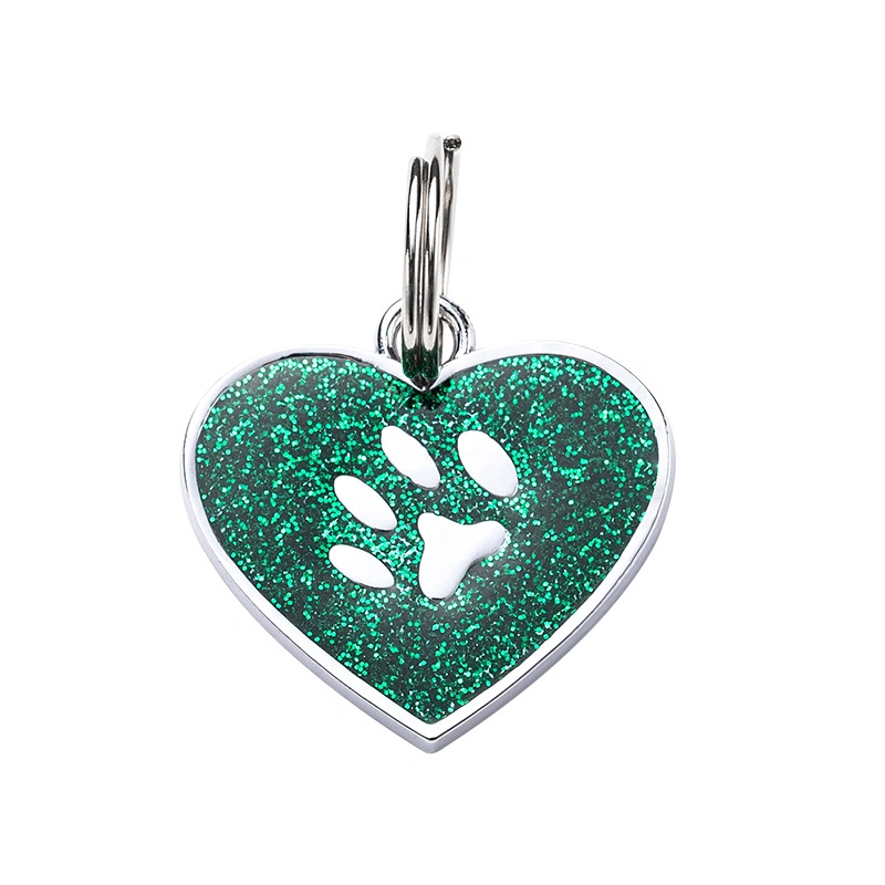 Factory Price Custom Soft Enamel with Glitter Design Metal Dog Tag