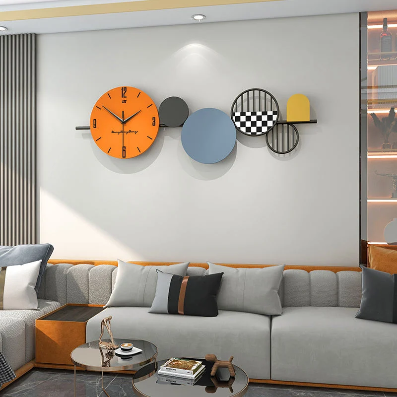 Nuevo reloj de pared de metal grande Reloj de pared decorativo minimalista de los países nórdicos de Salón Hogar Decoración de pared