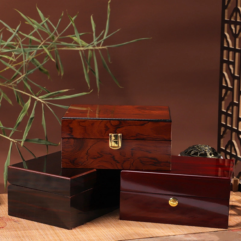 Wooden Craft Walnut Watch Box 3 Slots Storage Fashion Style Brown Walnut Gift Wooden Watch Box