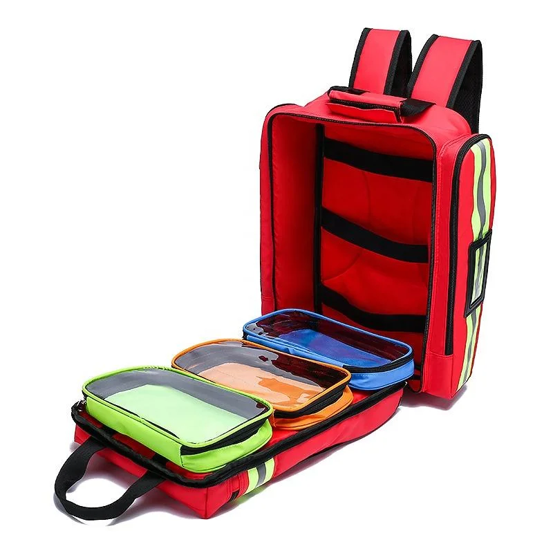 Empty Stylish Trauma Modular Paramedic First Aid Kit Medical Collection Luxury Trolley Bags Medic Module Backpack Bag for Doctor