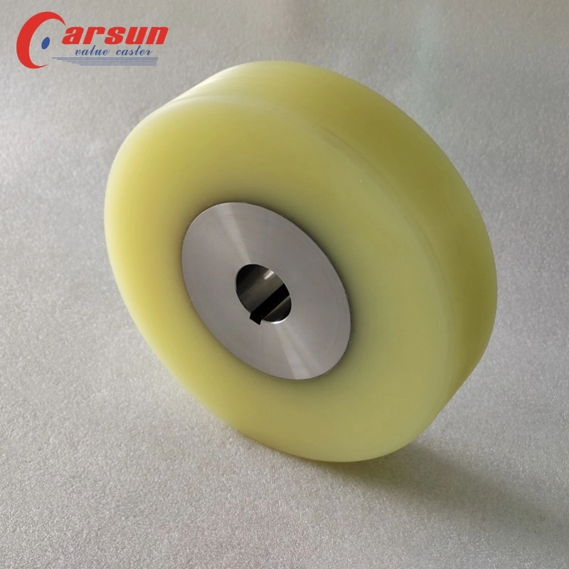 Carsun 200mm Roue en plastique PU 8 pouces Noyau de roue en acier inoxydable Roues en polyuréthane