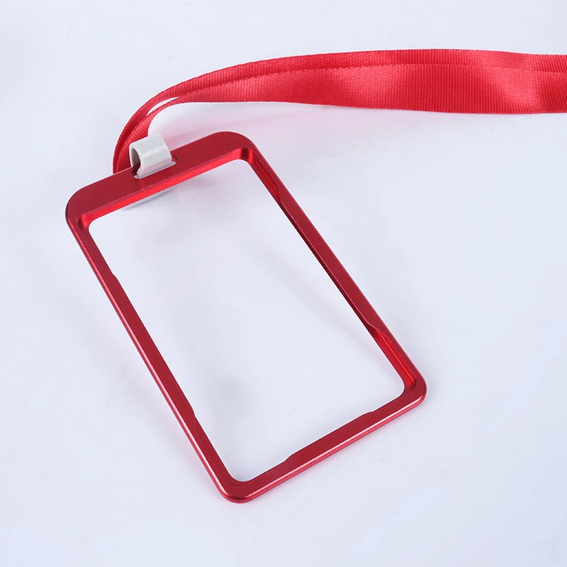 China Hot Selling Metal Work Clip Clip Show Belt Lanyard Aluminum Alloy ID Card Holders