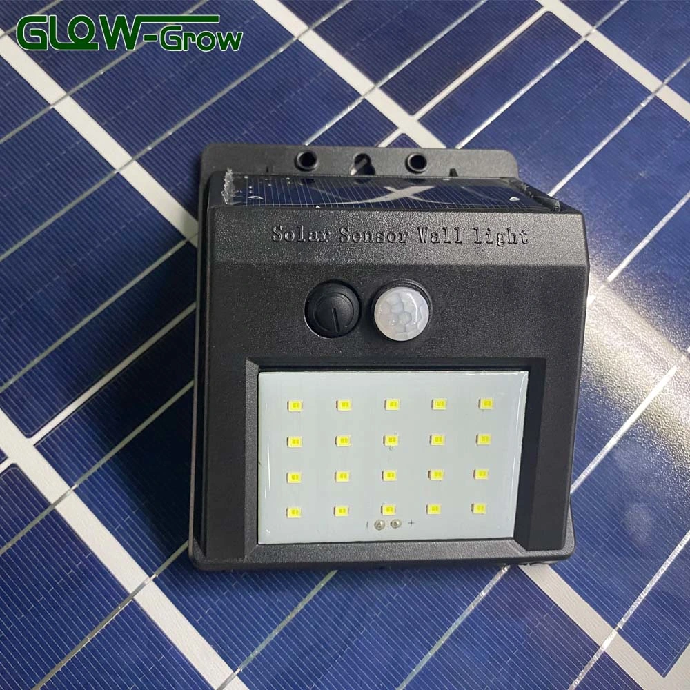 Warm White 3000K Solar Powered LED Wall Light with Optical Control