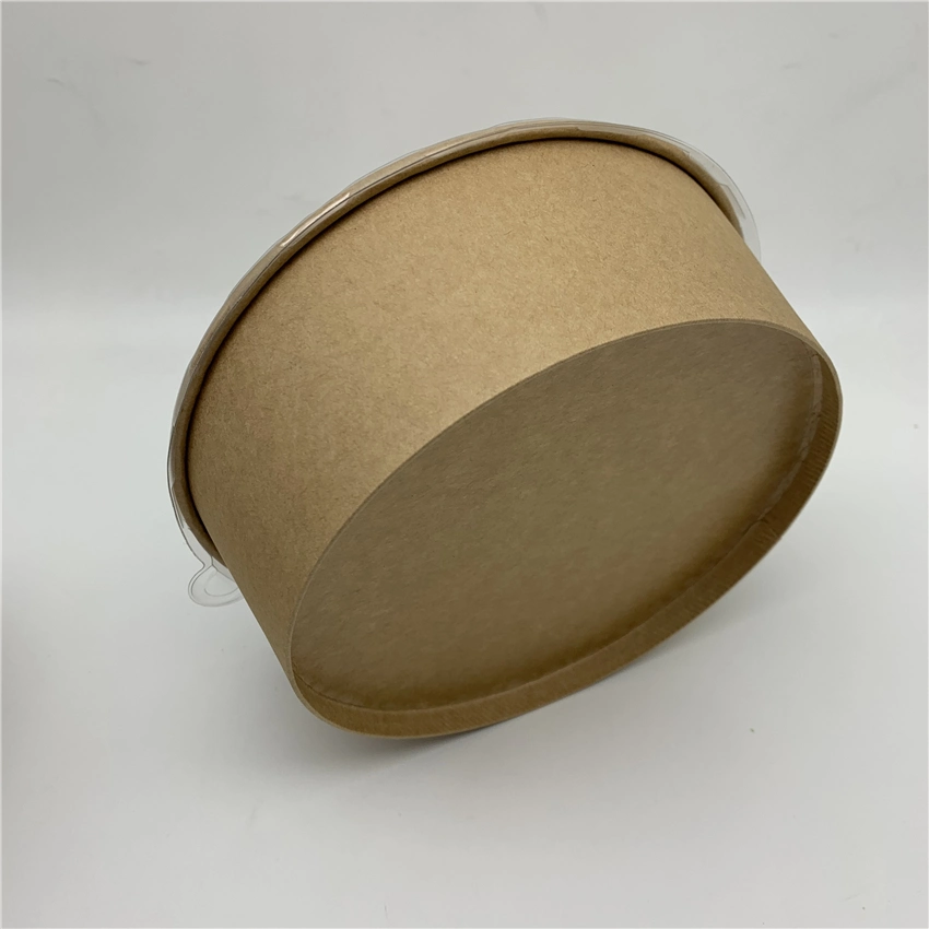 Food Container Custom Printed Multi-Size Disposable Kraft Paper Salad Bowl