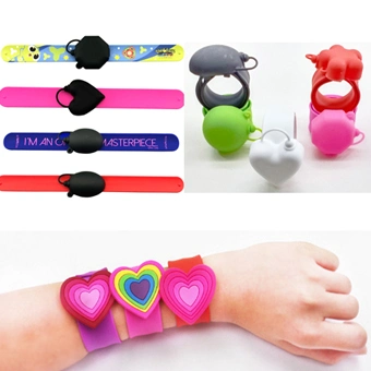 Lado Sanitizer Titular Slap Wrap promocionais da Pulseira bracelete de Silicone