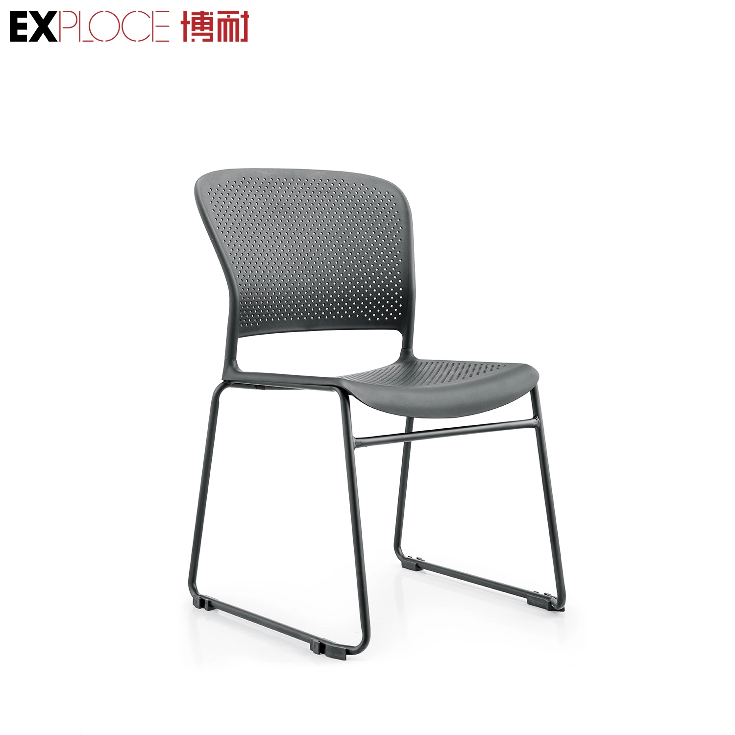 School Restaurant Plastic Dining Foldable Stackable Office Electroplated Solid Steel Leg Wholesale/Supplier Study Outdoor Lecture Chairs