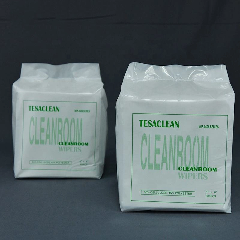 White Lint Free Disposable Industry Clean 100% Polyester Cleanroom Wiper