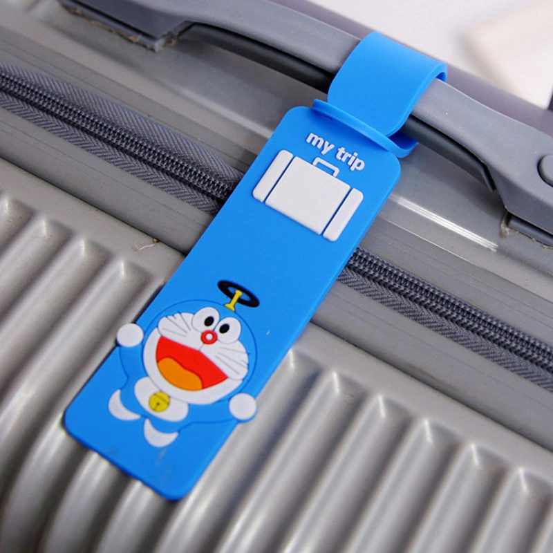 New PVC Luggage Tag with Cartoon Designs for Wholesale/Supplier