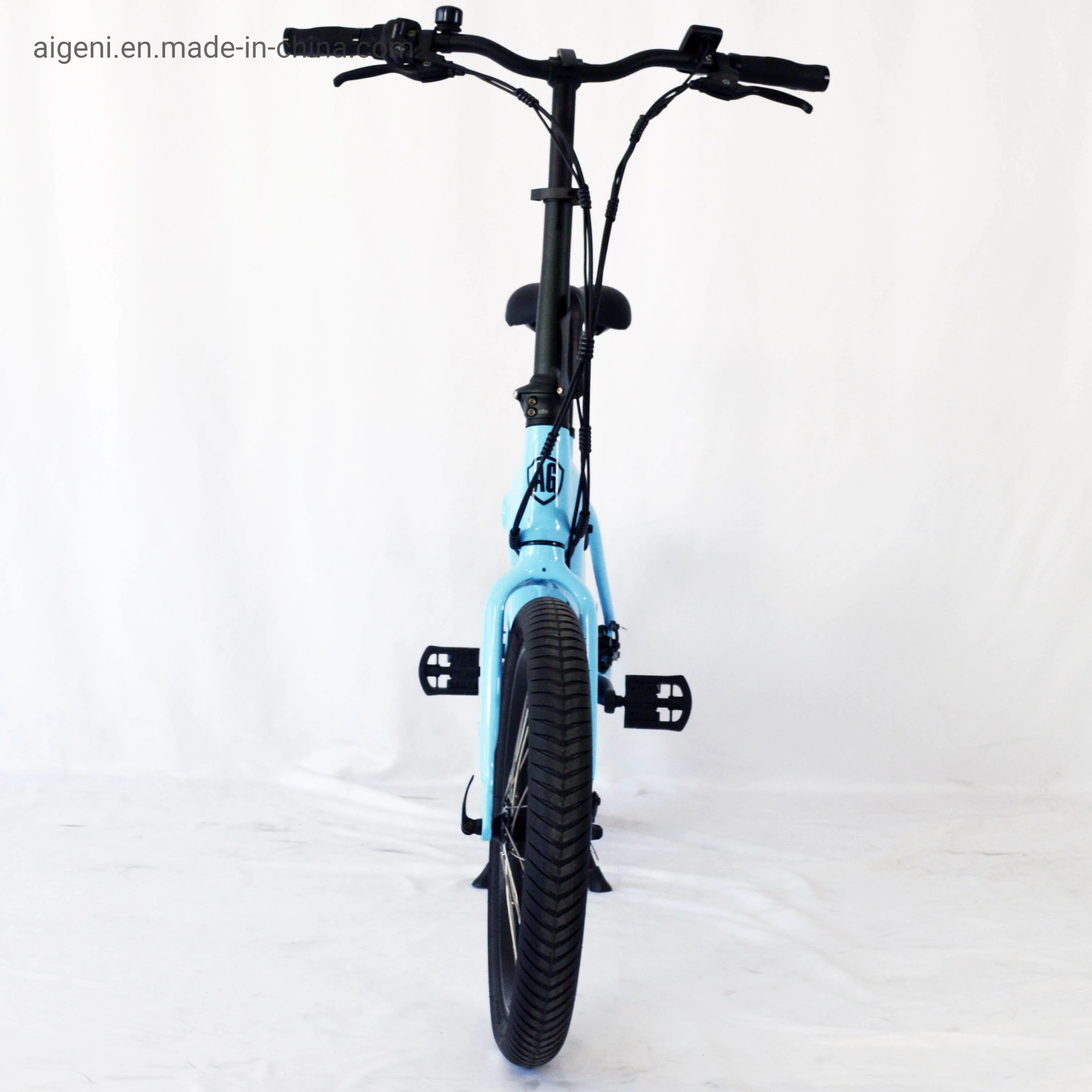 20inch Aluminum Alloy Folding Electric Bike Sky Blue Ebike